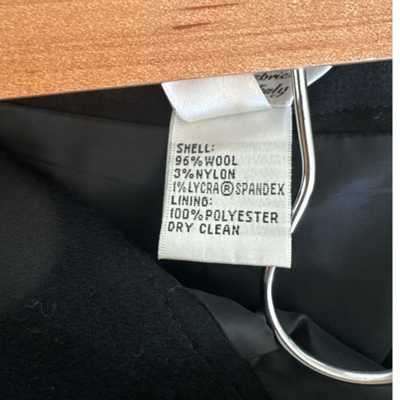 Vintage Talbots Pants 12 Wool Wide Leg Minimalist Trouser Career Classic Black - Picture 9 of 9